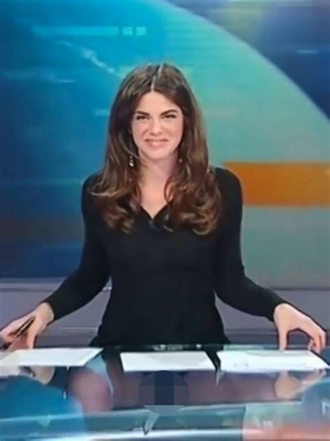 costanza calabrese desk|News presenter forgets shes sitting at a glass desk。